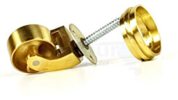L&F 4X Brass Castor & Ring 25mm Screw In Castor  Furniture Beds Sofas Chairs Stools - thumbnail 6