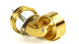 L&F 4X Brass Castor & Ring 25mm Screw In Castor  Furniture Beds Sofas Chairs Stools - thumbnail 3