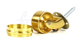 L&F 4X Brass Castor & Ring 25mm Screw In Castor  Furniture Beds Sofas Chairs Stools - thumbnail 4
