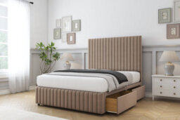 "Sloomy Madison Mink Plush Divan Bed Set 4 Drawers With 54"" Floor Standing & 12"" Footboard 6' Super King" - thumbnail 3
