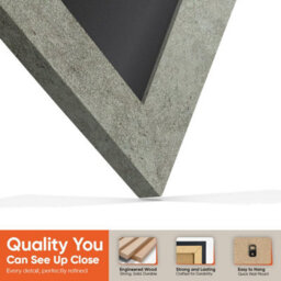 "AK Frames 25X17"" Grey Marble Modern Vinyl Record Frame With Black Mount For 12 Inch Lp Cover & Disc - Overlapped Design" - thumbnail 3