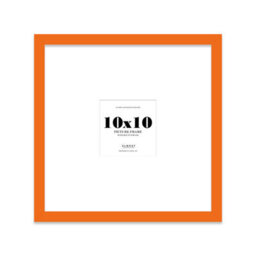 "10X10"" Orange Picture Frame - 10X10"" Square Frame With 6X6"" Mount For 10X10""/6X6"" Pictures Classic Style Room Decor, 1 Pack" - thumbnail 1