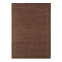 Handmade Rug, Wool Rug For Bedroom, & Living Room, Easy To Clean Plain Rug, 9mm Thick Chocolate Wool Rug-80Cm X 150Cm