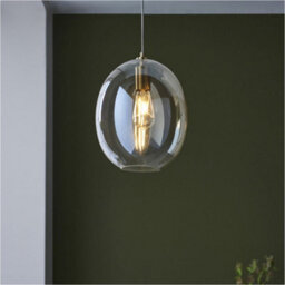 Loops Hanging Ceiling Pendant Light - Satin Brass Plate & Champagne Lustre Glass - 10W Led E27 - thumbnail 4