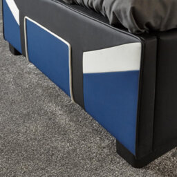 X Rocker X-Rocker Cerberus Ottoman Gaming Bed, 3Ft Single Upholstered Bedstead With Storage Blue Black White -  90X190Cm Mattress Included - thumbnail 7