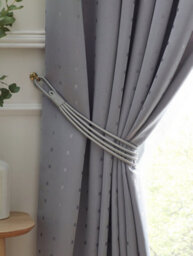 Luxury Living Adiso Pencil Pleat Taped Top Curtains Silver - thumbnail 3