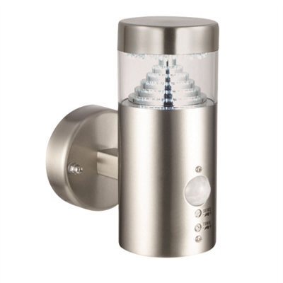 First Choice Lighting Pyramid - Stainless Steel Led Outdoor Motion Sensor Wall Light - image 1