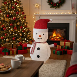 Urbn-Living Urbnliving 68Cm Collapsible Led Light Up Christmas Decoration With Timer Foldable Festive Holiday Display - Snowman - thumbnail 7