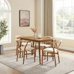 Vonhaus Dining Table, 4 Seater Kitchen Table For Dining Room, Rectangular Dark Wood Effect For 4 People, W110Cm X D75Cm, Burton - thumbnail 4