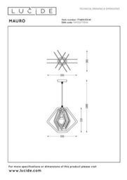 Lucide Mauro - Pendant Light Children - 1Xe27 - Taupe - thumbnail 6