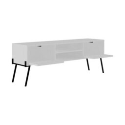 Decortie Naive Modern Tv Unit Multimedia Centre White With Storage Tv Cabinet 140Cm - thumbnail 5