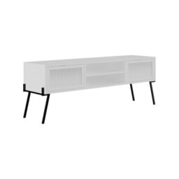 Decortie Naive Modern Tv Unit Multimedia Centre White With Storage Tv Cabinet 140Cm - thumbnail 2