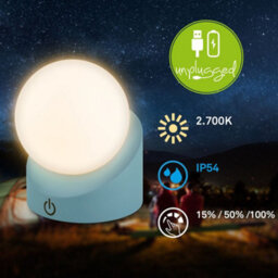 Briloner Sora Blue Mini Led Table Lamp Desk Light Rechargeable Ip54 Dimmable Outdoor - thumbnail 2