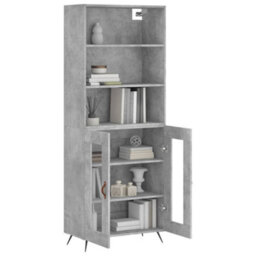 Berkfield Highboard Concrete Grey 69.5X34X180 Cm Engineered Wood - thumbnail 3