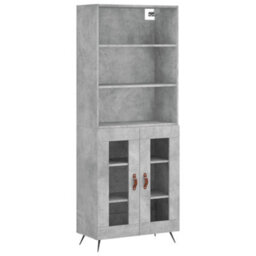 Berkfield Highboard Concrete Grey 69.5X34X180 Cm Engineered Wood - thumbnail 2