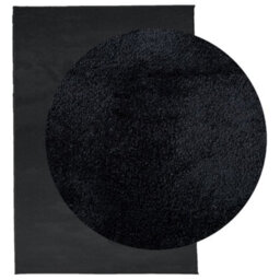 Berkfield Rug Oviedo Short Pile Black 160X230 Cm - thumbnail 3