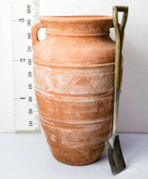 Primrose Terracotta Athenian Amphora Vase Shape Decorative Garden Planter 100Cm - thumbnail 3