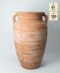 Primrose Terracotta Athenian Amphora Vase Shape Decorative Garden Planter 100Cm - thumbnail 2