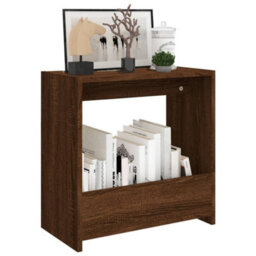 Berkfield Side Table Brown Oak 50X26X50 Cm Engineered Wood - thumbnail 3