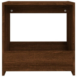 Berkfield Side Table Brown Oak 50X26X50 Cm Engineered Wood - thumbnail 4