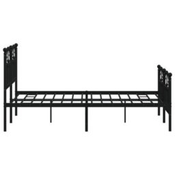 Berkfield Metal Bed Frame With Headboard And Footboard Black 120X200 Cm - thumbnail 6