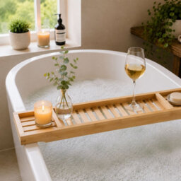 Groundlevel Home Spa Bamboo Bath Tray - Natural