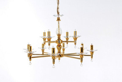 Luminosa Lighting Luminosa San Marino 12 Light Gold 12 Arm Chandelier