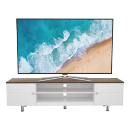 "Avf Whitesands 1.9M Tv Stand, Up To 85"" - Satin White & Wood" - thumbnail 5