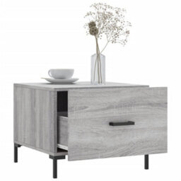 Berkfield Durable Coffee Table Grey Sonoma 50X50X40 Cm Engineered Wood - thumbnail 4