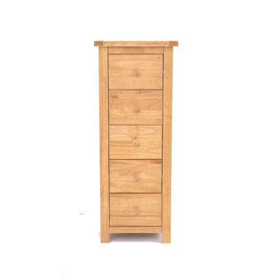 Cabinet Bits Lugo 5 Drawer Narrow Chest Of Drawers Wood Knob - image 1