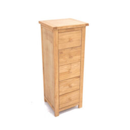 Cabinet Bits Lugo 5 Drawer Narrow Chest Of Drawers Wood Knob - thumbnail 3