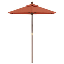 Berkfield Garden Parasol With Wooden Pole Terracotta 196X231 Cm - thumbnail 3