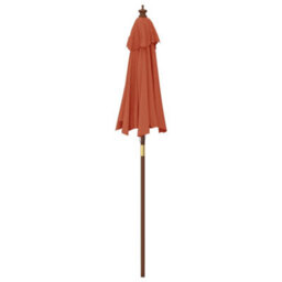 Berkfield Garden Parasol With Wooden Pole Terracotta 196X231 Cm - thumbnail 5