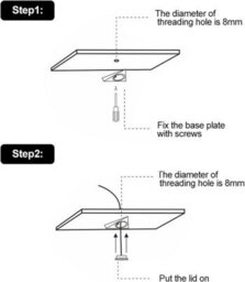 ATEK Under Cabinet Kitchen Led Lights 1 Pack Triangle Pyramid Warm White Indoor Cupboard Wardrobe Bright Spot Mains Powered Light - thumbnail 2