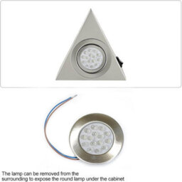 ATEK Under Cabinet Kitchen Led Lights 1 Pack Triangle Pyramid Warm White Indoor Cupboard Wardrobe Bright Spot Mains Powered Light - thumbnail 7