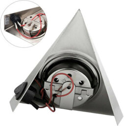 ATEK Under Cabinet Kitchen Led Lights 1 Pack Triangle Pyramid Warm White Indoor Cupboard Wardrobe Bright Spot Mains Powered Light - thumbnail 6