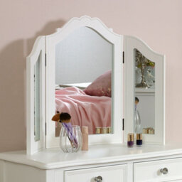 Melody Maison White Dressing Table, Mirror, Stool Set - Victoria Range - thumbnail 6