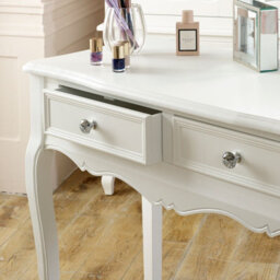 Melody Maison White Dressing Table, Mirror, Stool Set - Victoria Range - thumbnail 4