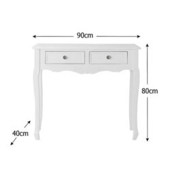 Melody Maison White Dressing Table, Mirror, Stool Set - Victoria Range - thumbnail 9