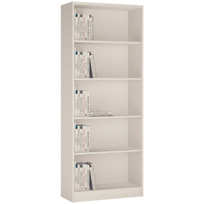 Furniture To Go 4 You Tall Wide Bookcase In Pearl White - image 1
