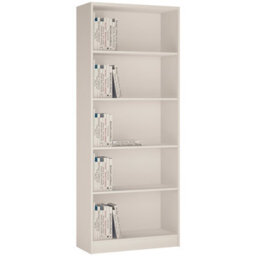 Furniture To Go 4 You Tall Wide Bookcase In Pearl White - thumbnail 1