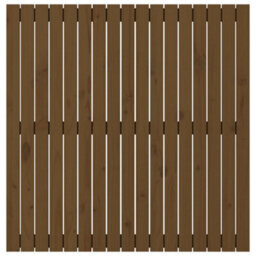 Berkfield Wall Headboard Honey Brown 108X3X110 Cm Solid Wood Pine - thumbnail 4
