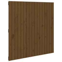 Berkfield Wall Headboard Honey Brown 108X3X110 Cm Solid Wood Pine - thumbnail 2
