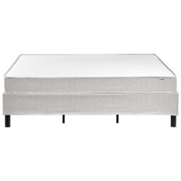 Beliani Divan Bed Without Headboard Fabric Countess 180 X 200 Cm (Eu Super King) Light Grey - thumbnail 4