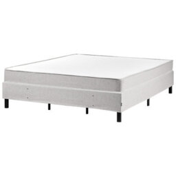 Beliani Divan Bed Without Headboard Fabric Countess 180 X 200 Cm (Eu Super King) Light Grey - thumbnail 5