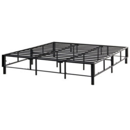 Beliani Divan Bed Without Headboard Fabric Countess 180 X 200 Cm (Eu Super King) Light Grey - thumbnail 6