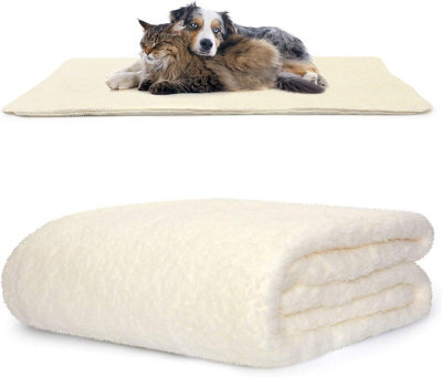 Snug Rug Pet Blankets - Cat & Dog Sherpa Fleece Blanket - Large 127 X 178Cm, Cream - image 1