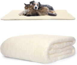 Snug Rug Pet Blankets - Cat & Dog Sherpa Fleece Blanket - Large 127 X 178Cm, Cream