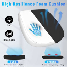 Onemill Ergonomic Office Desk Chair With Flip-Up Armrest Lumbar Support,padded Seat Cushion For Home And Office - thumbnail 4