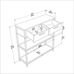 Decorotika Latho Modern Dresser With Metal Shelves And Drawers-Oud&oak - thumbnail 7